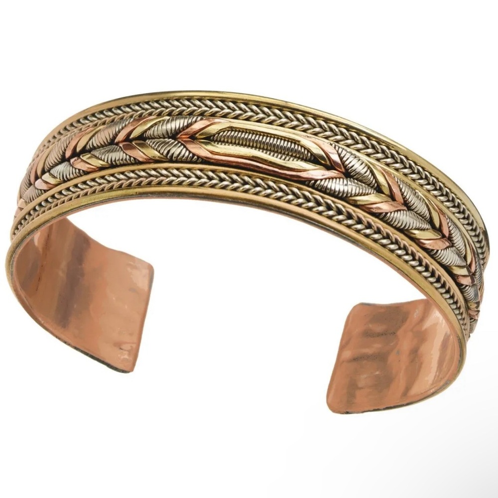 Traditional Nepalese Healing Braid Bracelet Mixed Metals Handmade Fair Trade